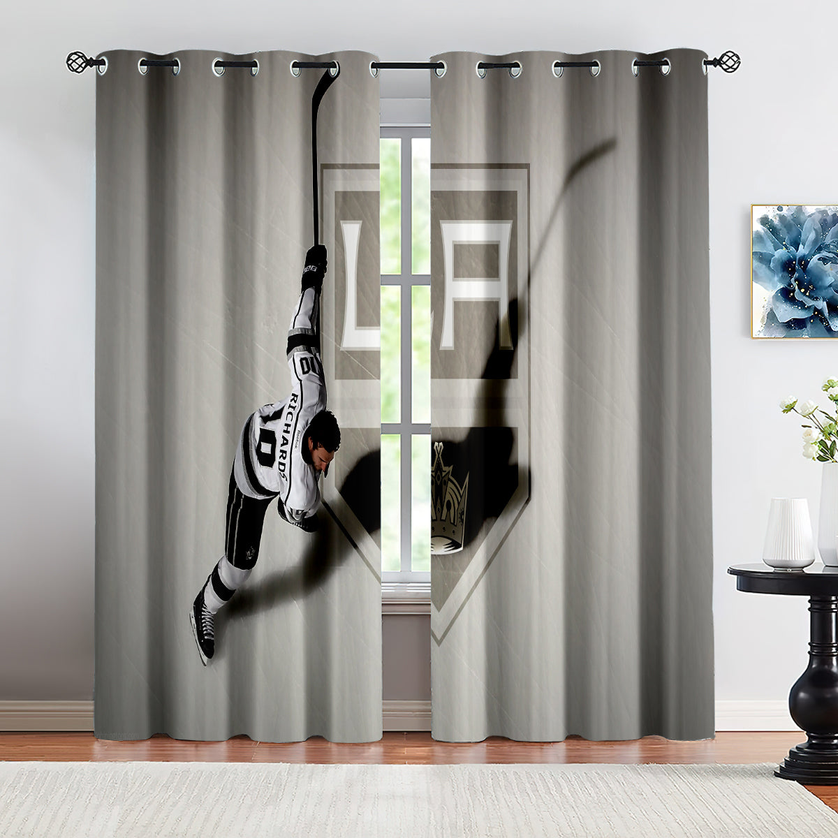 Los Angeles Kings Hockey League Blackout Curtains Drapes For Window Treatment Set