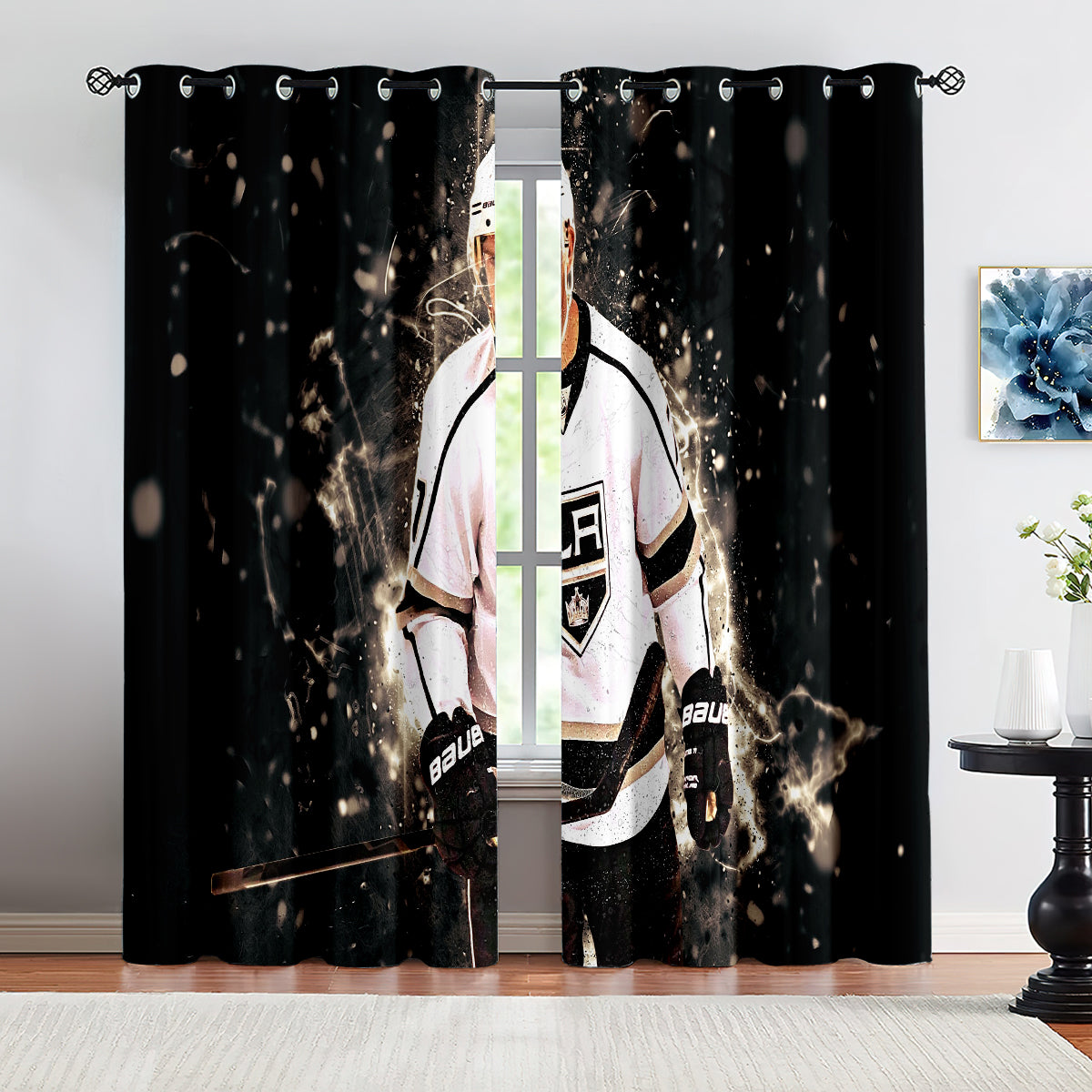 Los Angeles Kings Hockey League Blackout Curtains Drapes For Window Treatment Set