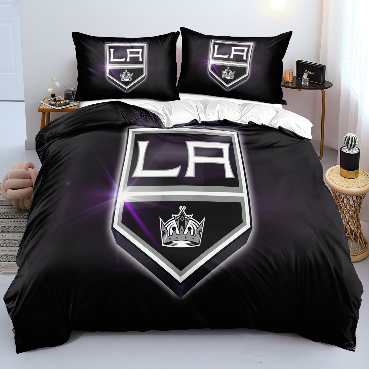 Los Angeles Kings Hockey League Duvet Cover Quilt Case Pillowcases