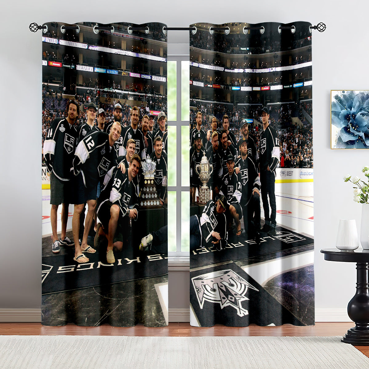 Los Angeles Kings Hockey League Blackout Curtains Drapes For Window Treatment Set