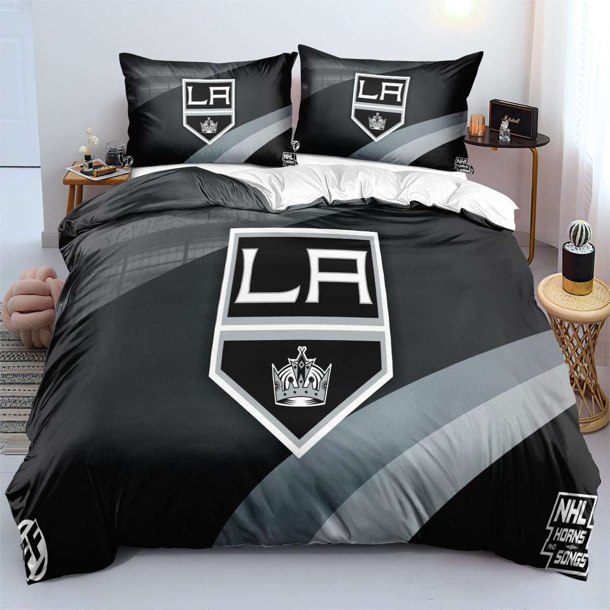 Los Angeles Kings Hockey League Duvet Cover Quilt Case Pillowcases