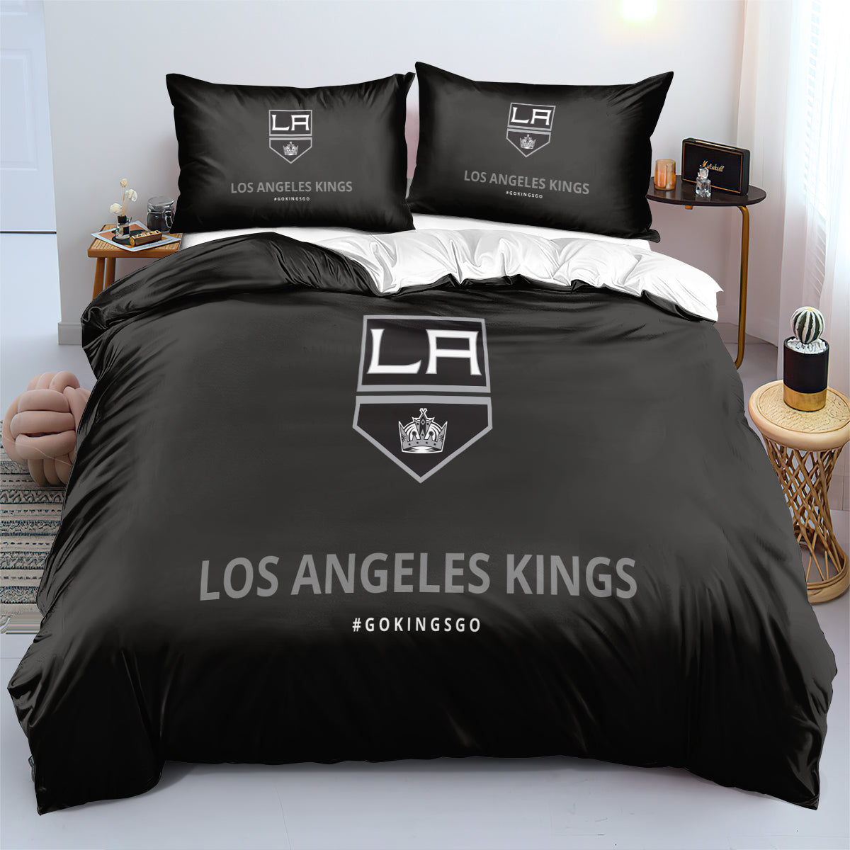 Los Angeles Kings Hockey League Duvet Cover Quilt Case Pillowcases