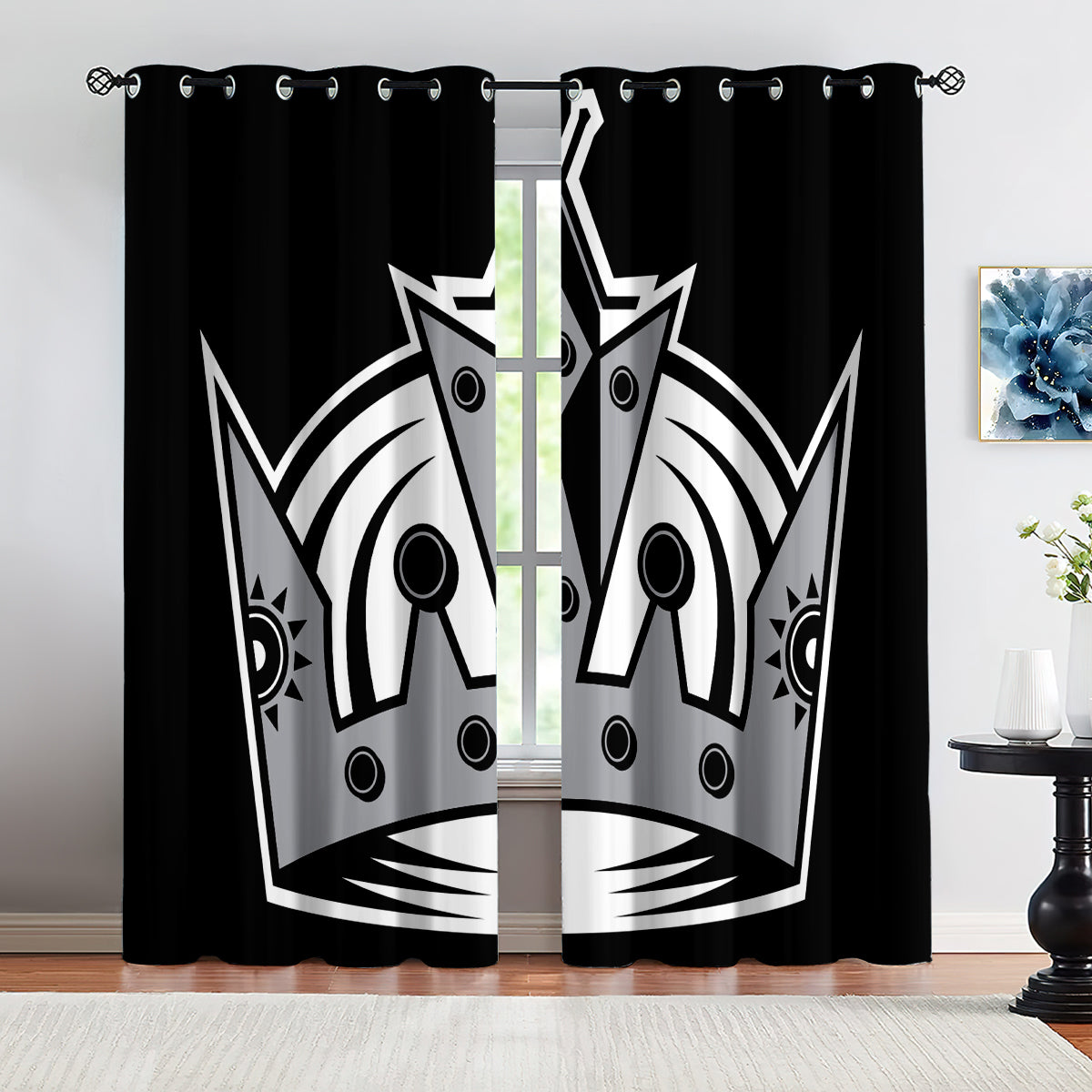 Los Angeles Kings Hockey League Blackout Curtains Drapes For Window Treatment Set