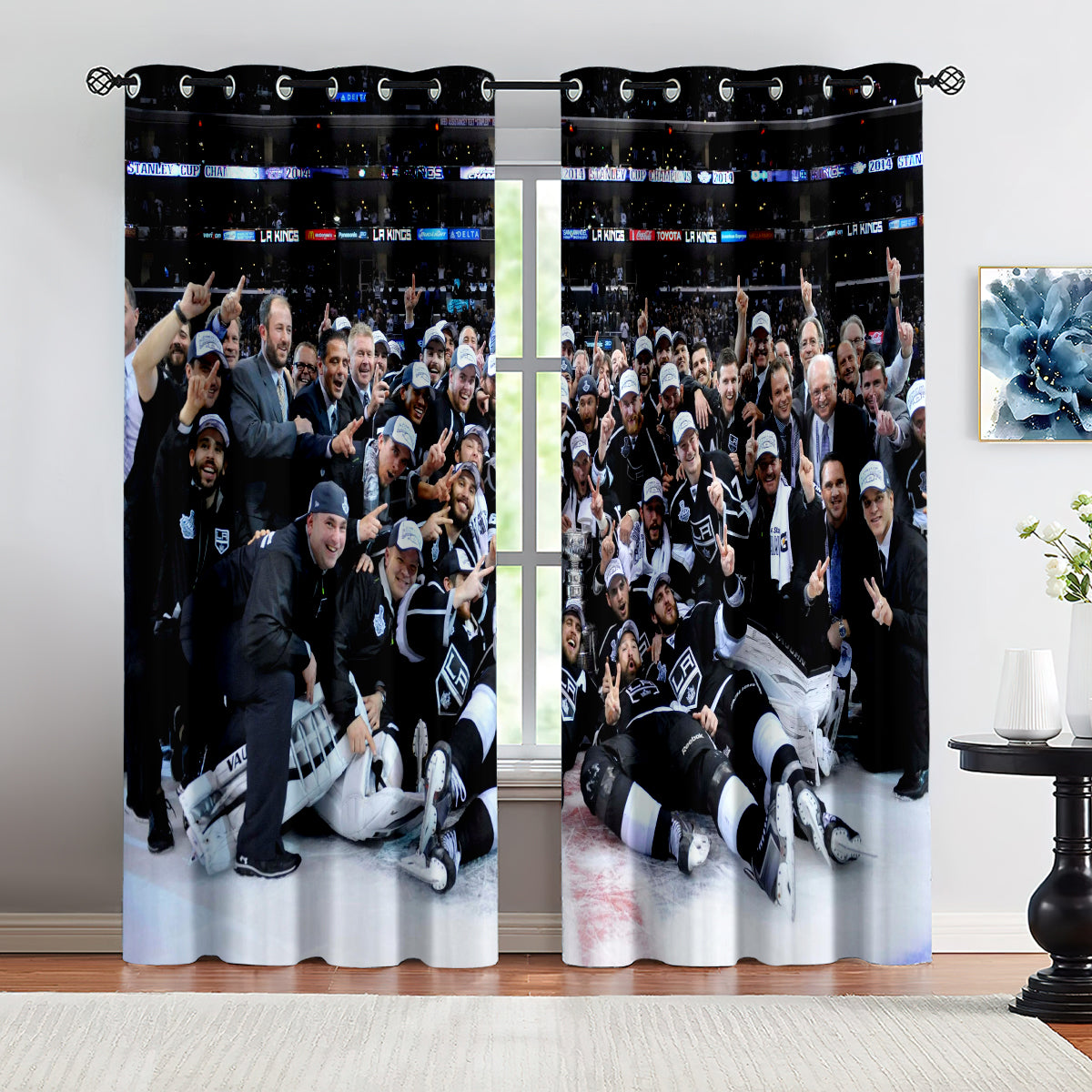 Los Angeles Kings Hockey League Blackout Curtains Drapes For Window Treatment Set