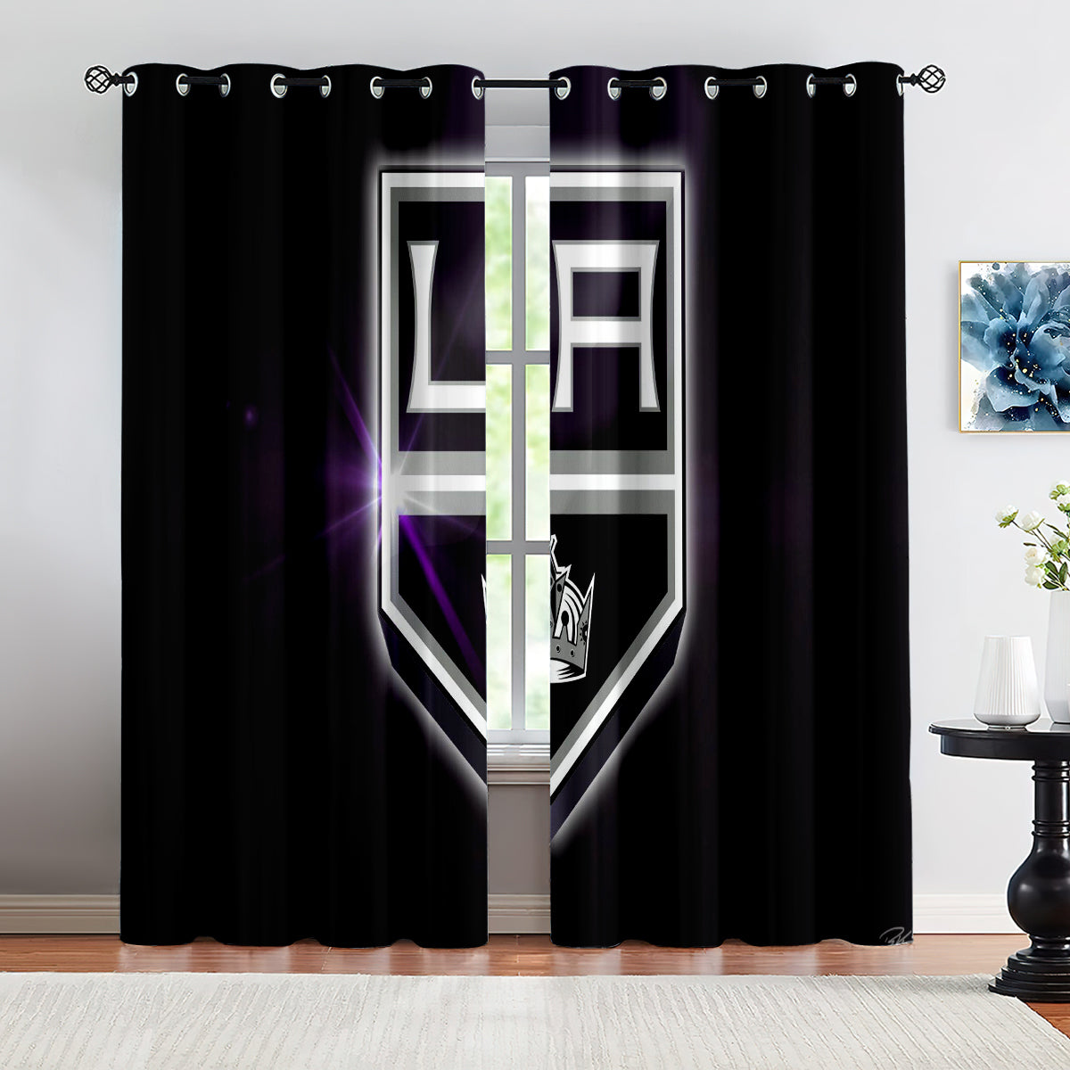 Los Angeles Kings Hockey League Blackout Curtains Drapes For Window Treatment Set