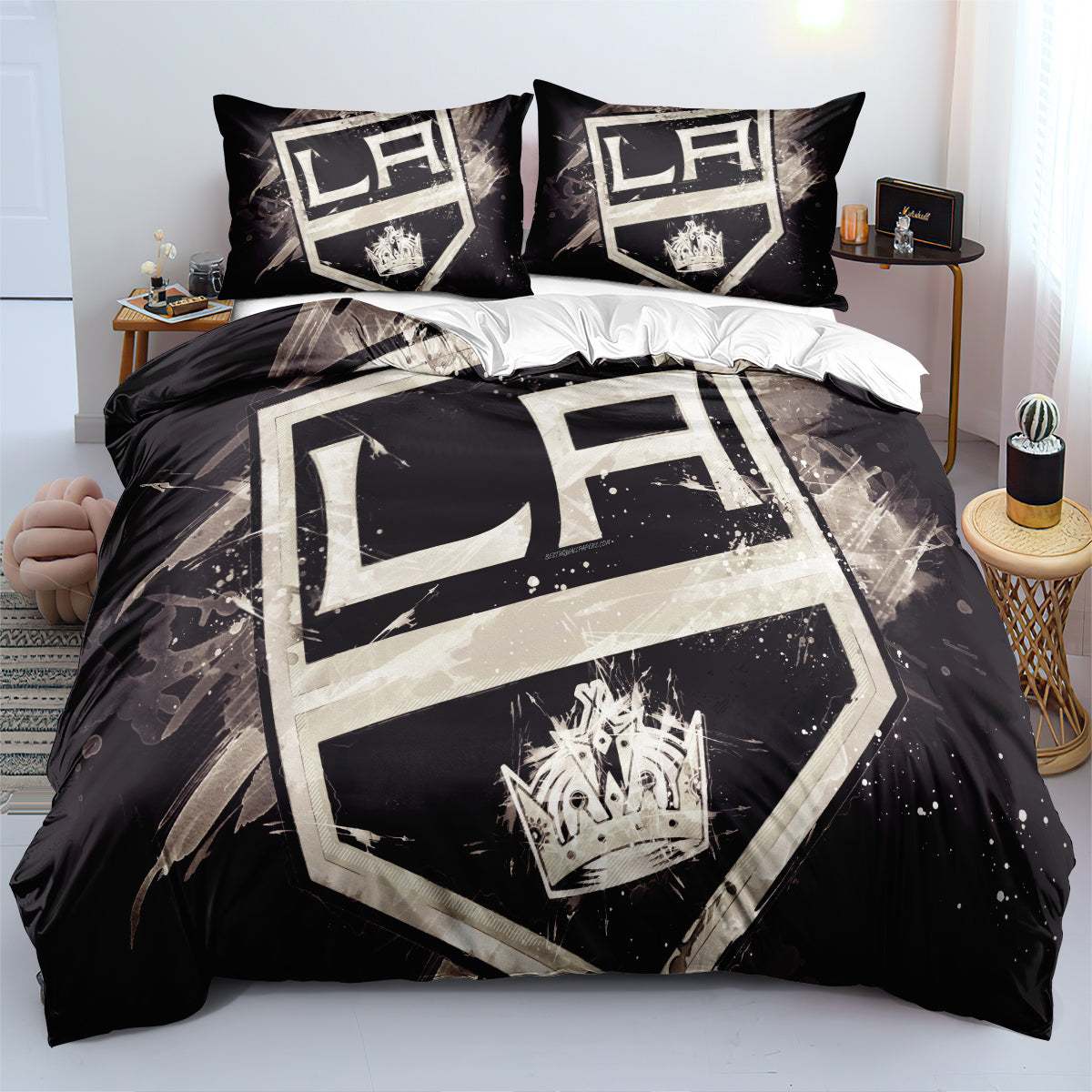 Los Angeles Kings Hockey League Duvet Cover Quilt Case Pillowcases