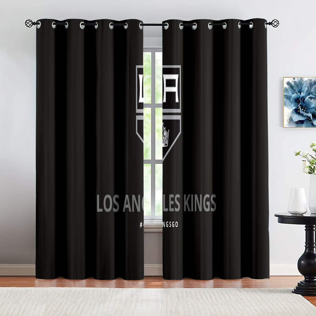 Los Angeles Kings Hockey League Blackout Curtains Drapes For Window Treatment Set