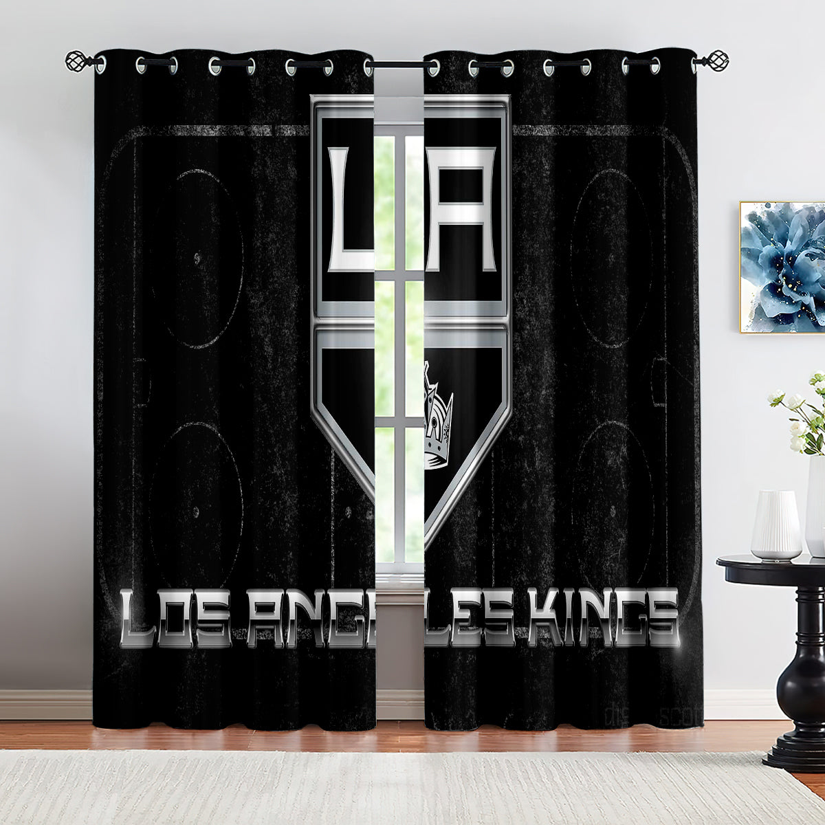 Los Angeles Kings Hockey League Blackout Curtains Drapes For Window Treatment Set