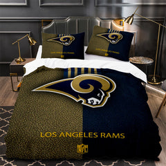Los Angeles Rams Football Duvet Cover Quilt Case Pillowcase Bedding Set Without Filler