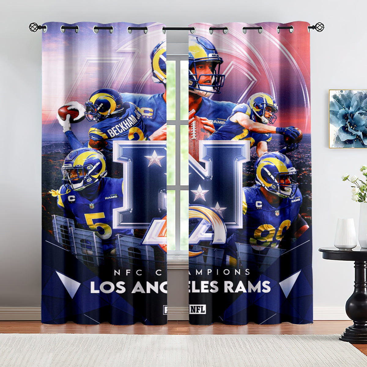 Los Angeles Rams  Football Team Blackout Curtains Drapes For Window Treatment Set