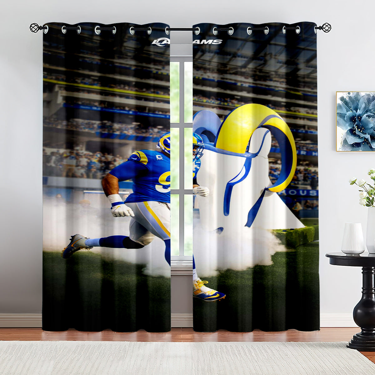 Los Angeles Rams  Football Team Blackout Curtains Drapes For Window Treatment Set