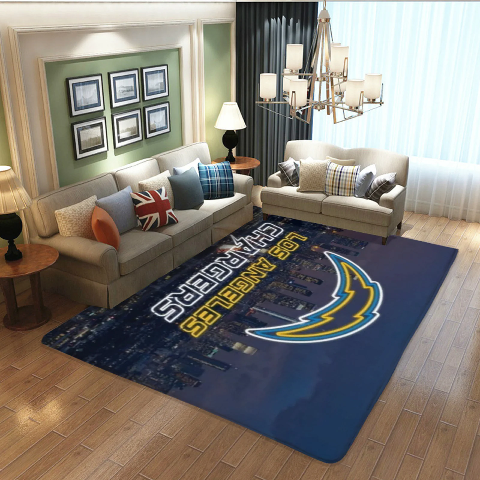 Los Angeles Chargers Football Team Carpet Living Room Bedroom Mats Kitchen Bathroom Rugs