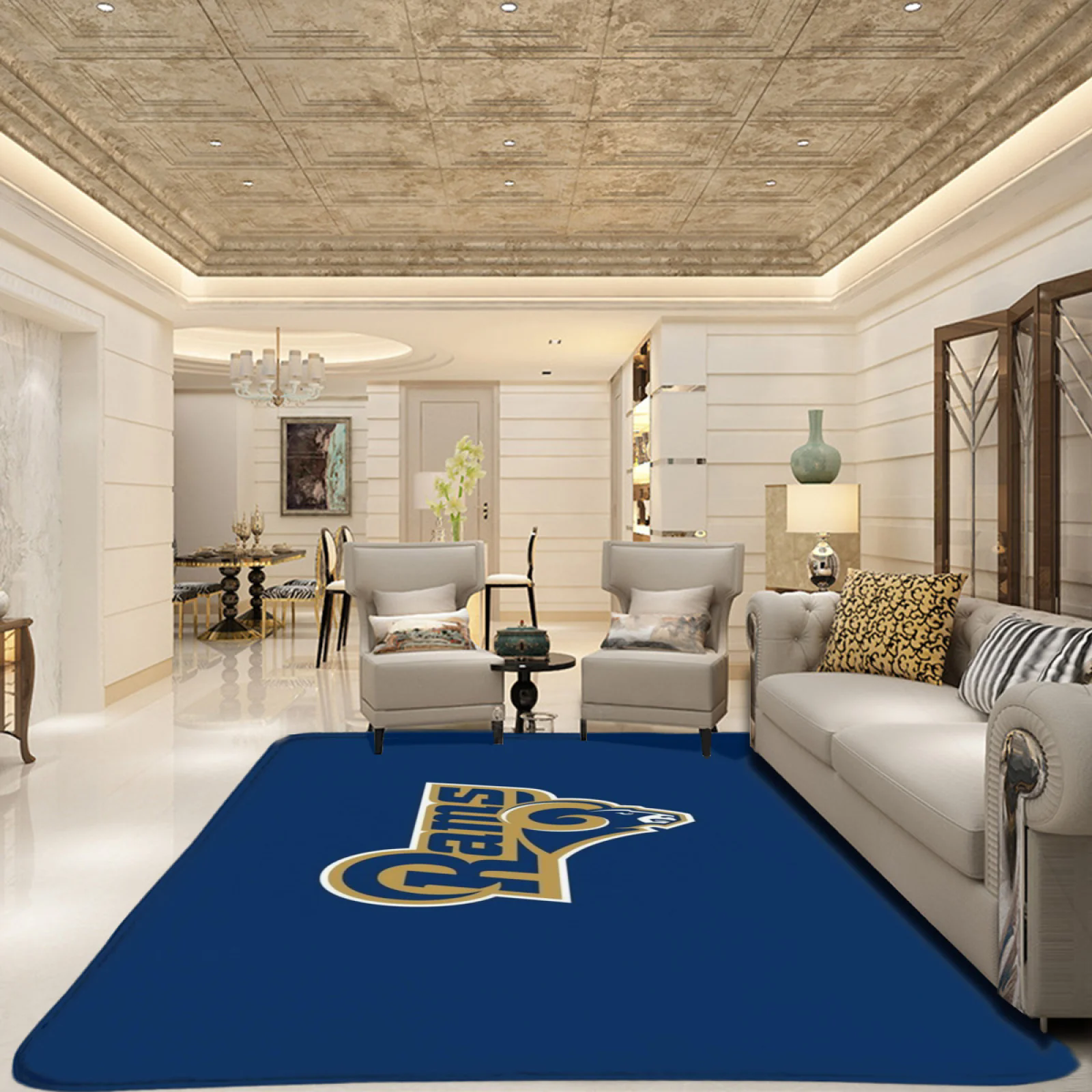 Los Angeles Rams Football Team Carpet Living Room Bedroom Mats Kitchen Bathroom Rugs