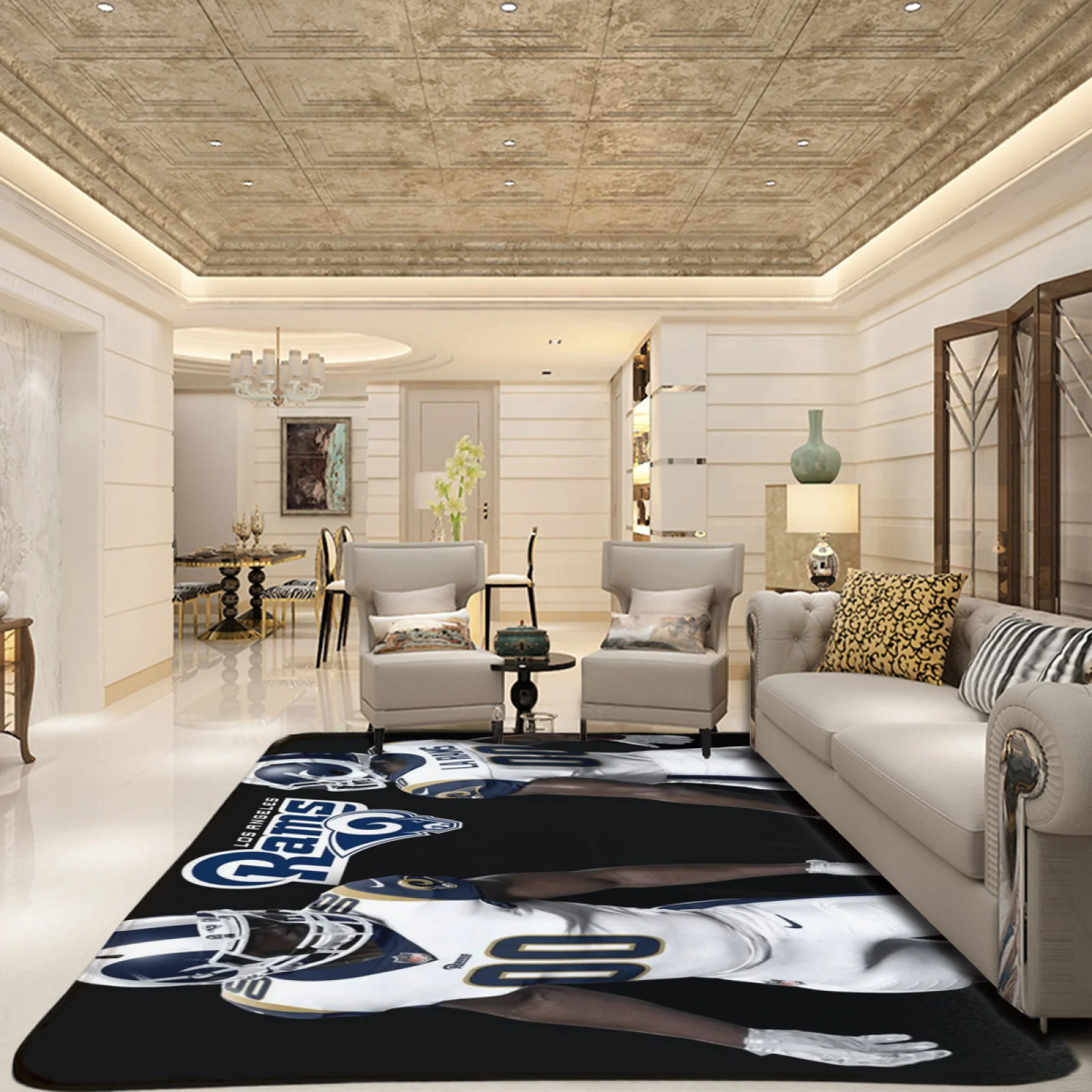 Los Angeles Rams Football Team Carpet Living Room Bedroom Mats Kitchen Bathroom Rugs