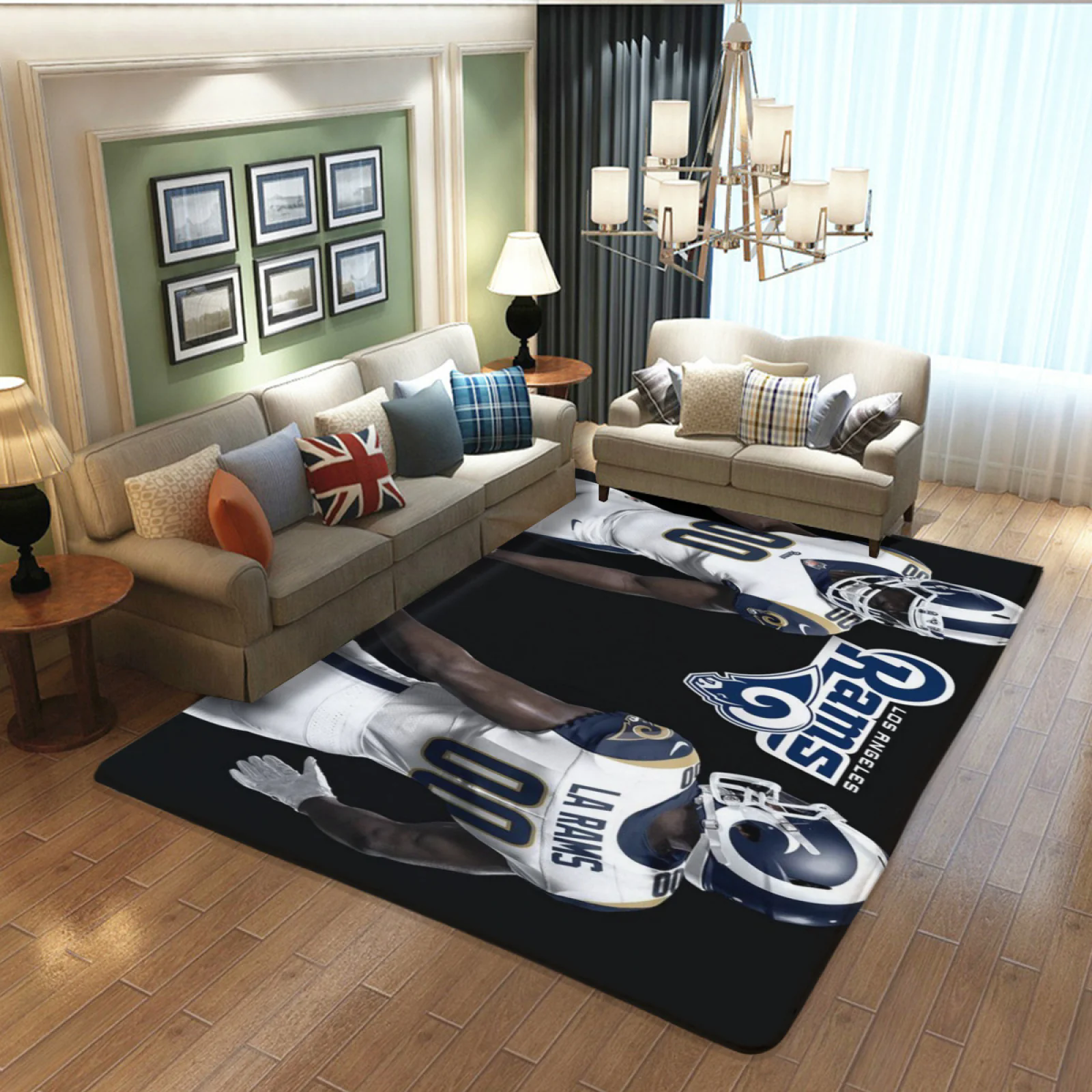 Los Angeles Rams Football Team Carpet Living Room Bedroom Mats Kitchen Bathroom Rugs