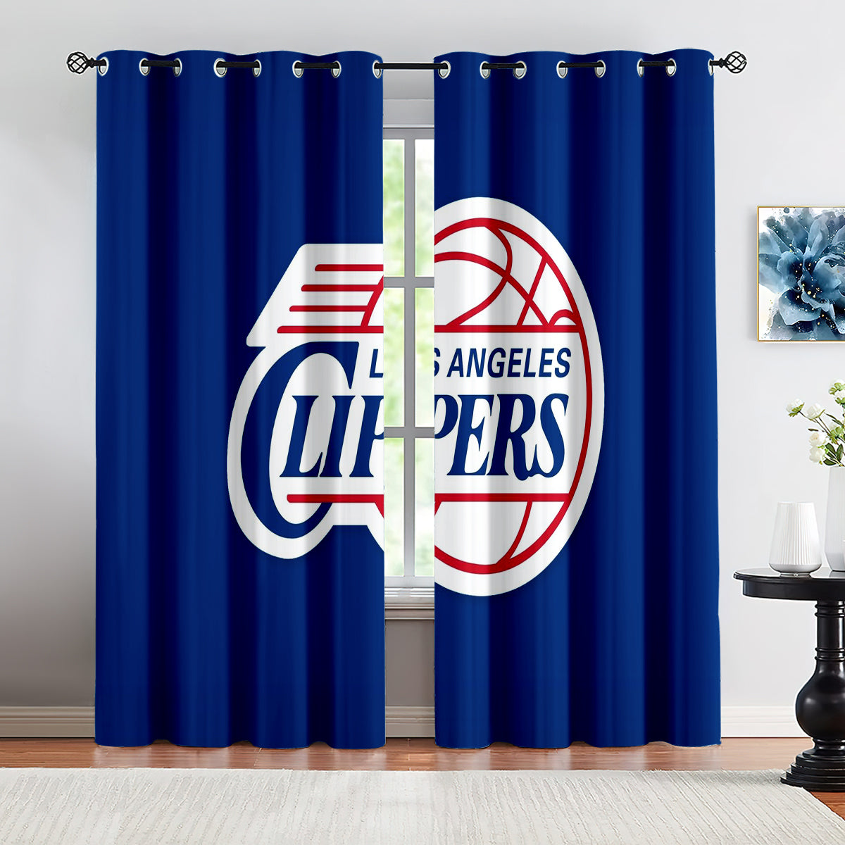 Los Angeles Basketball Clippers Blackout Curtains Drapes For Window Treatment Set