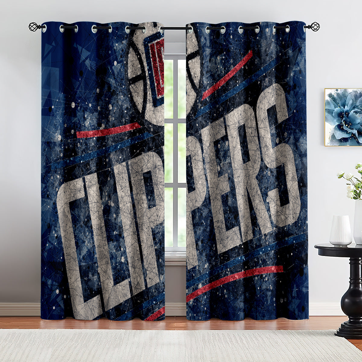 Los Angeles Basketball Clippers Blackout Curtains Drapes For Window Treatment Set