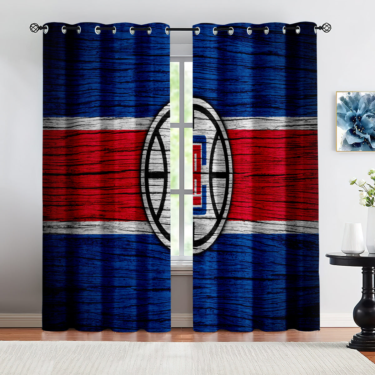 Los Angeles Basketball Clippers Blackout Curtains Drapes For Window Treatment Set