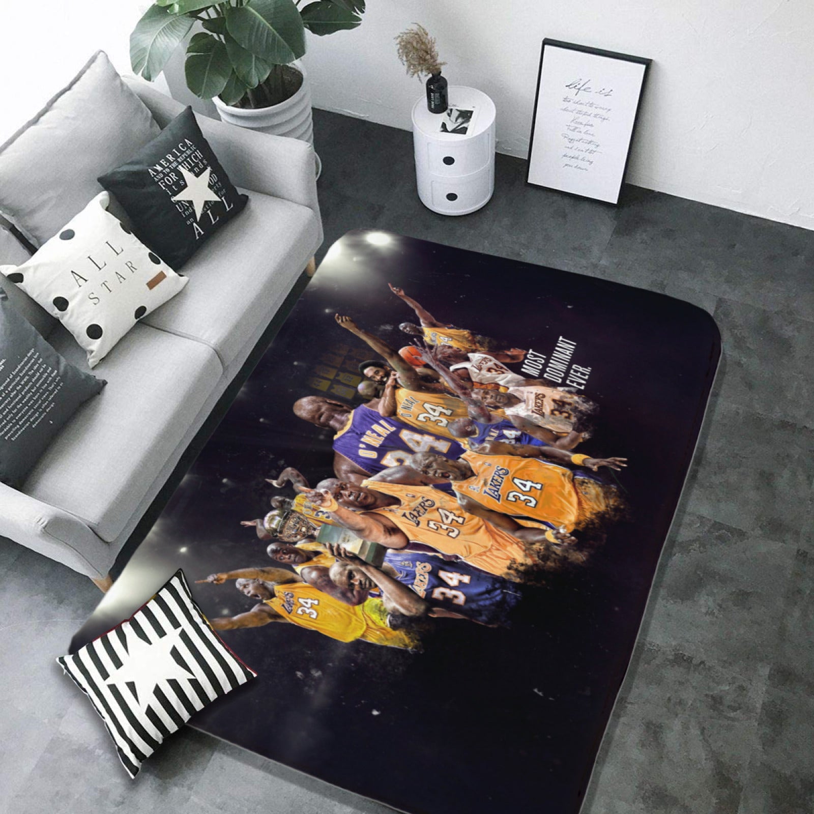 Los Angeles Basketball Lakers Carpet Living Room Bedroom Mats Kitchen Bathroom Rugs