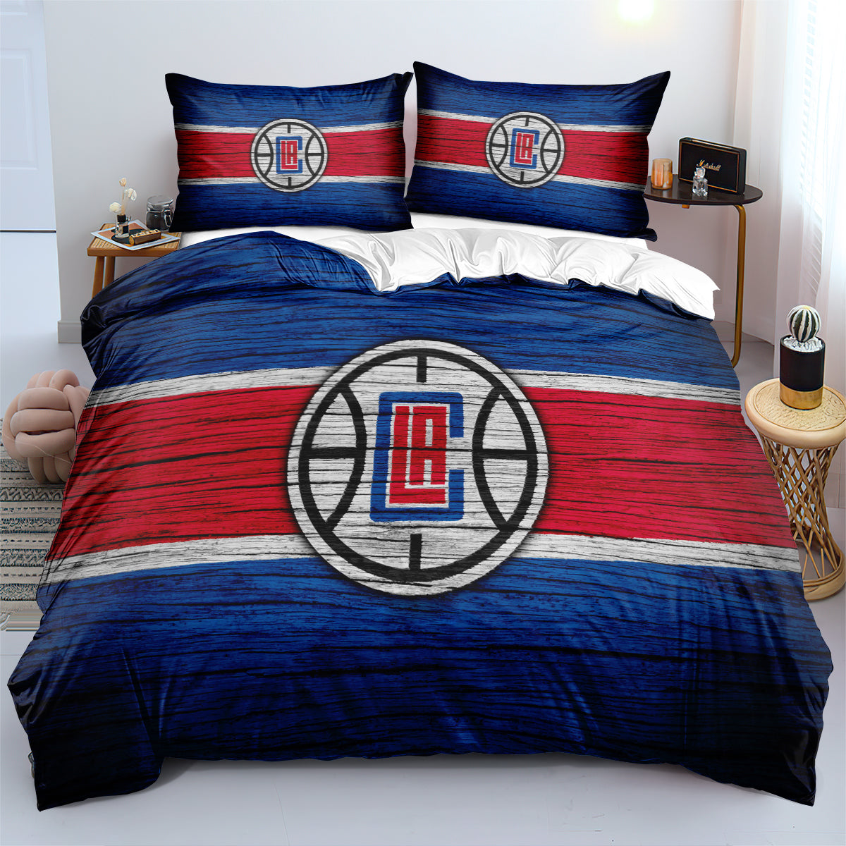 Los Angeles Basketball Clippers Bedding Set Quilt Cover Without Filler