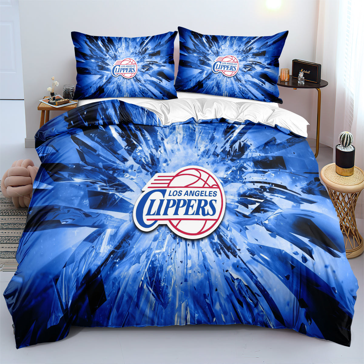 Los Angeles Basketball Clippers Bedding Set Quilt Cover Without Filler