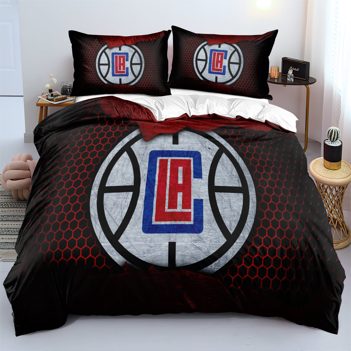 Los Angeles Basketball Clippers Bedding Set Quilt Cover Without Filler