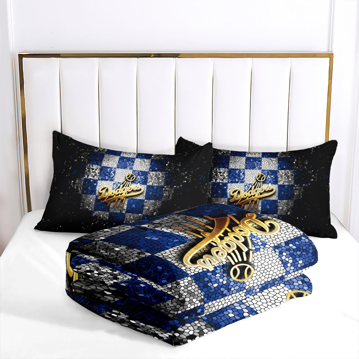 Los Angeles Dodgers Comforter Pillowcase Sets Blanket All Season Reversible Quilted Duvet