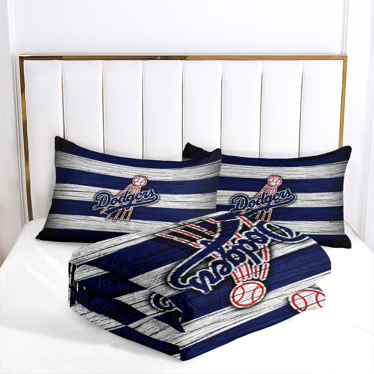 Los Angeles Dodgers Comforter Pillowcase Sets Blanket All Season Reversible Quilted Duvet