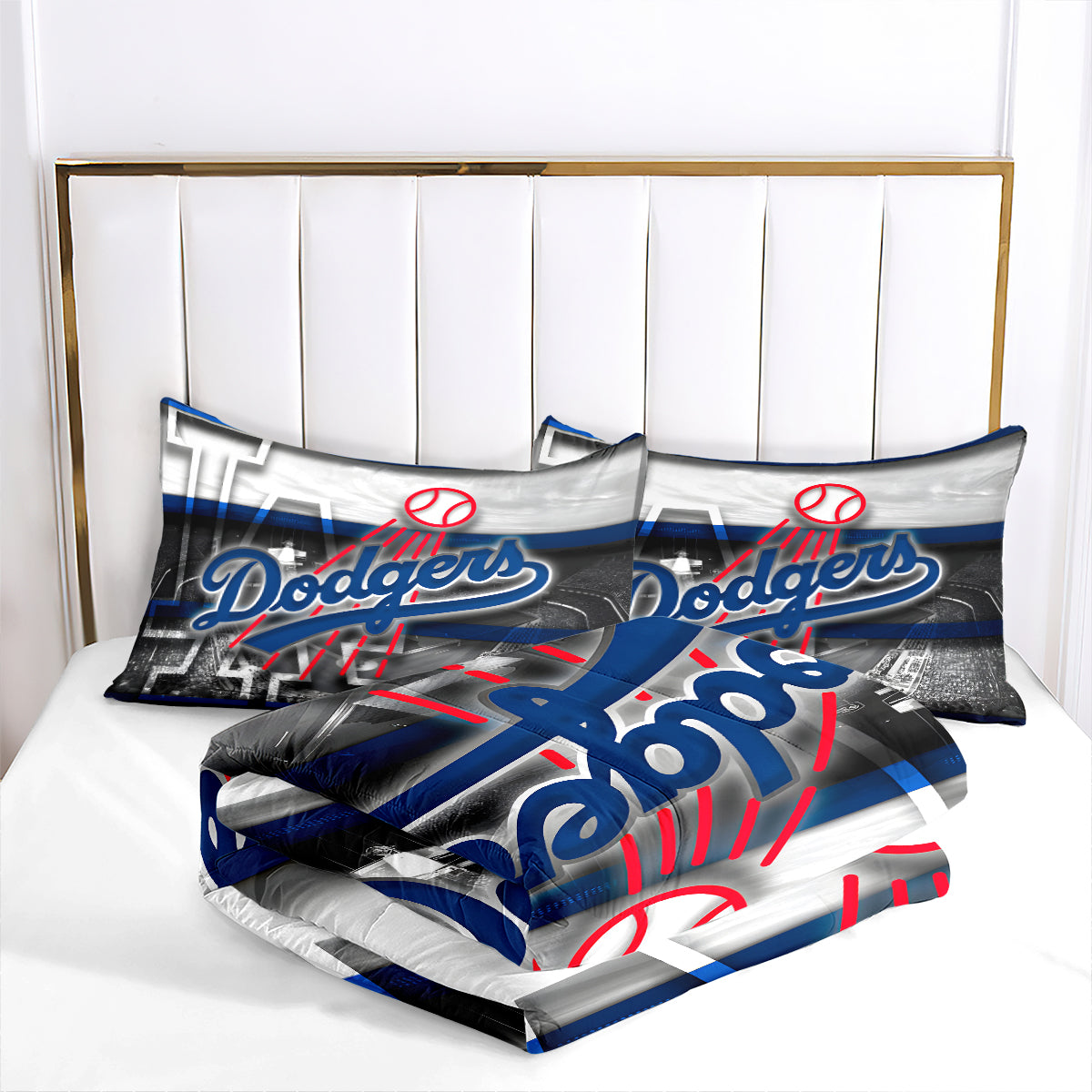Los Angeles Dodgers Comforter Pillowcase Sets Blanket All Season Reversible Quilted Duvet