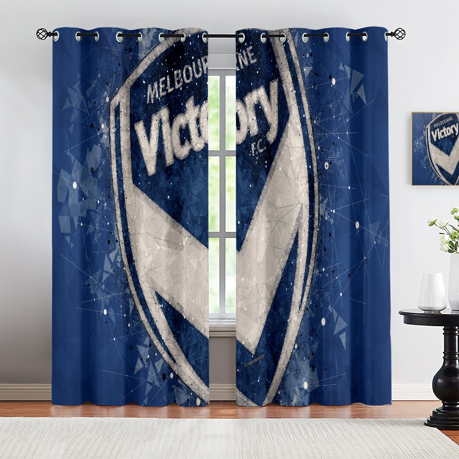 Melbourne Victory Soccer Blackout Curtains Drapes for Window Treatment Set