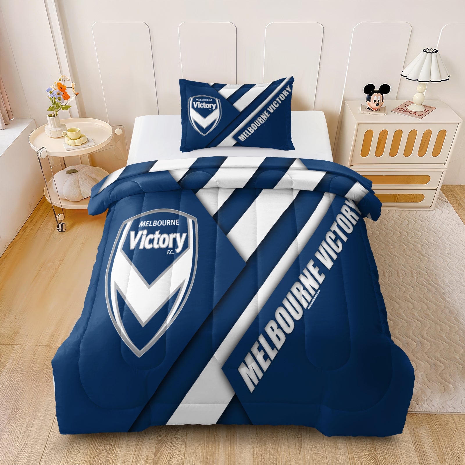 Melbourne Victory Comforter Pillowcase Sets Blanket All Season Reversible Quilted Duvet