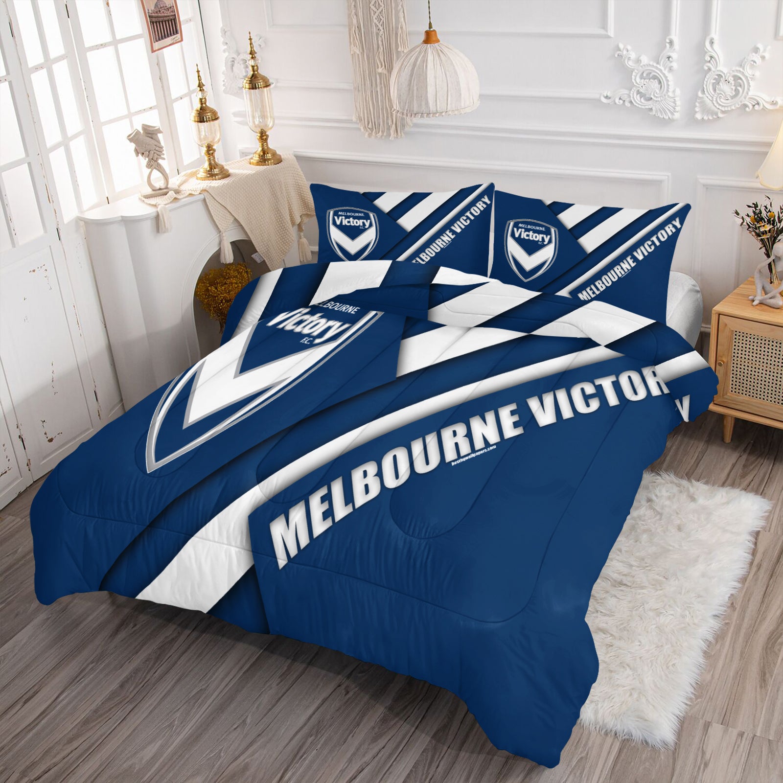 Melbourne Victory Comforter Pillowcase Sets Blanket All Season Reversible Quilted Duvet