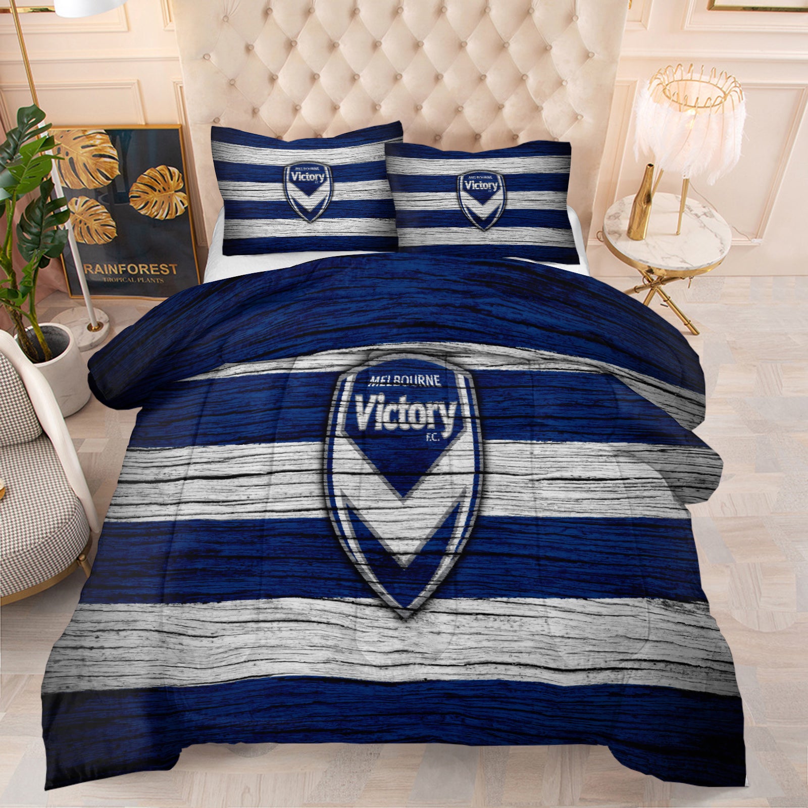 Melbourne Victory Comforter Pillowcase Sets Blanket All Season Reversible Quilted Duvet