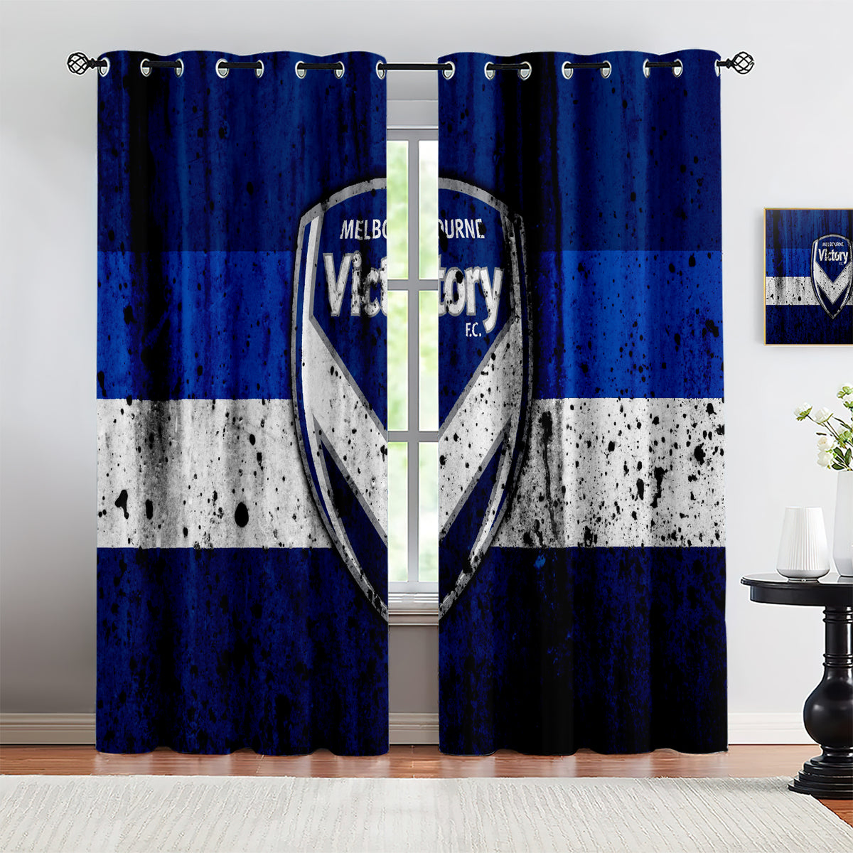 Melbourne Victory Soccer Blackout Curtains Drapes for Window Treatment Set
