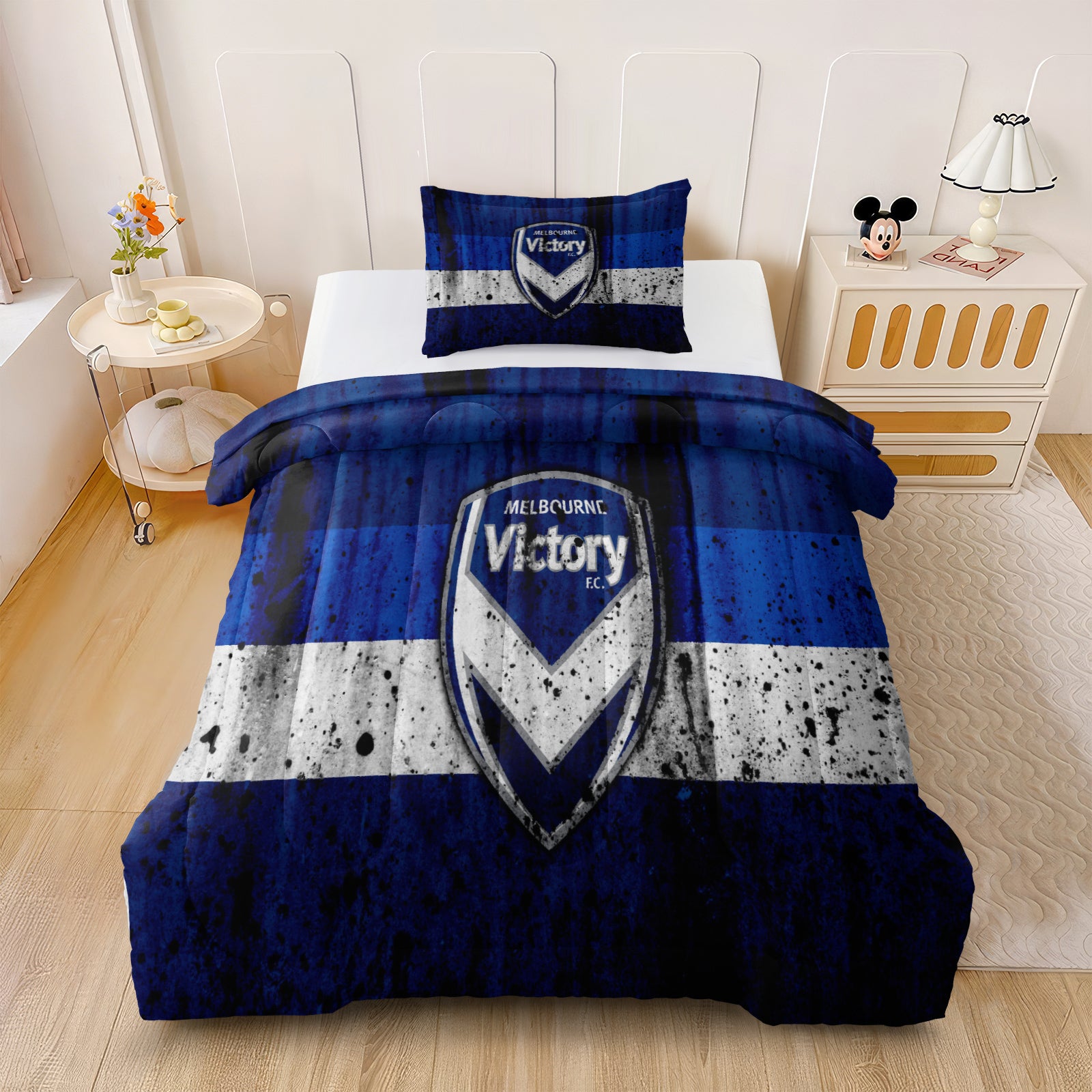 Melbourne Victory Comforter Pillowcase Sets Blanket All Season Reversible Quilted Duvet