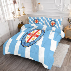 Melbourne City FC Soccer Comforter Pillowcase Sets Blanket All Season Reversible Quilted Duvet