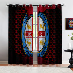 Melbourne City FC Soccer Blackout Curtains Drapes for Window Treatment Set