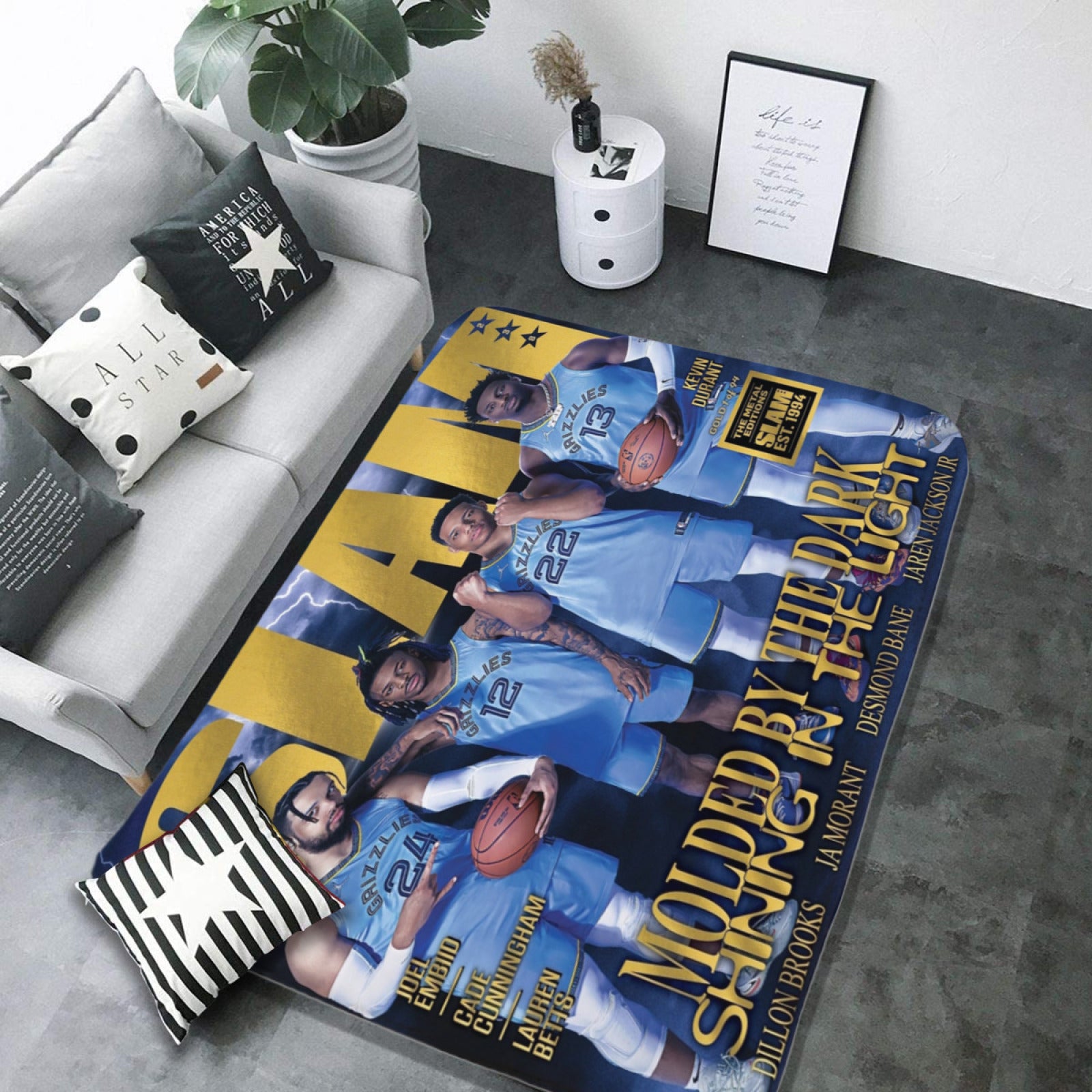 Memphis Basketball Grizzlies Carpet Living Room Bedroom Mats Kitchen Bathroom Rugs