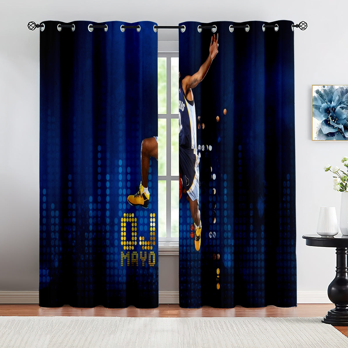 Memphis Basketball Grizzlies Blackout Curtains Drapes For Window Treatment Set