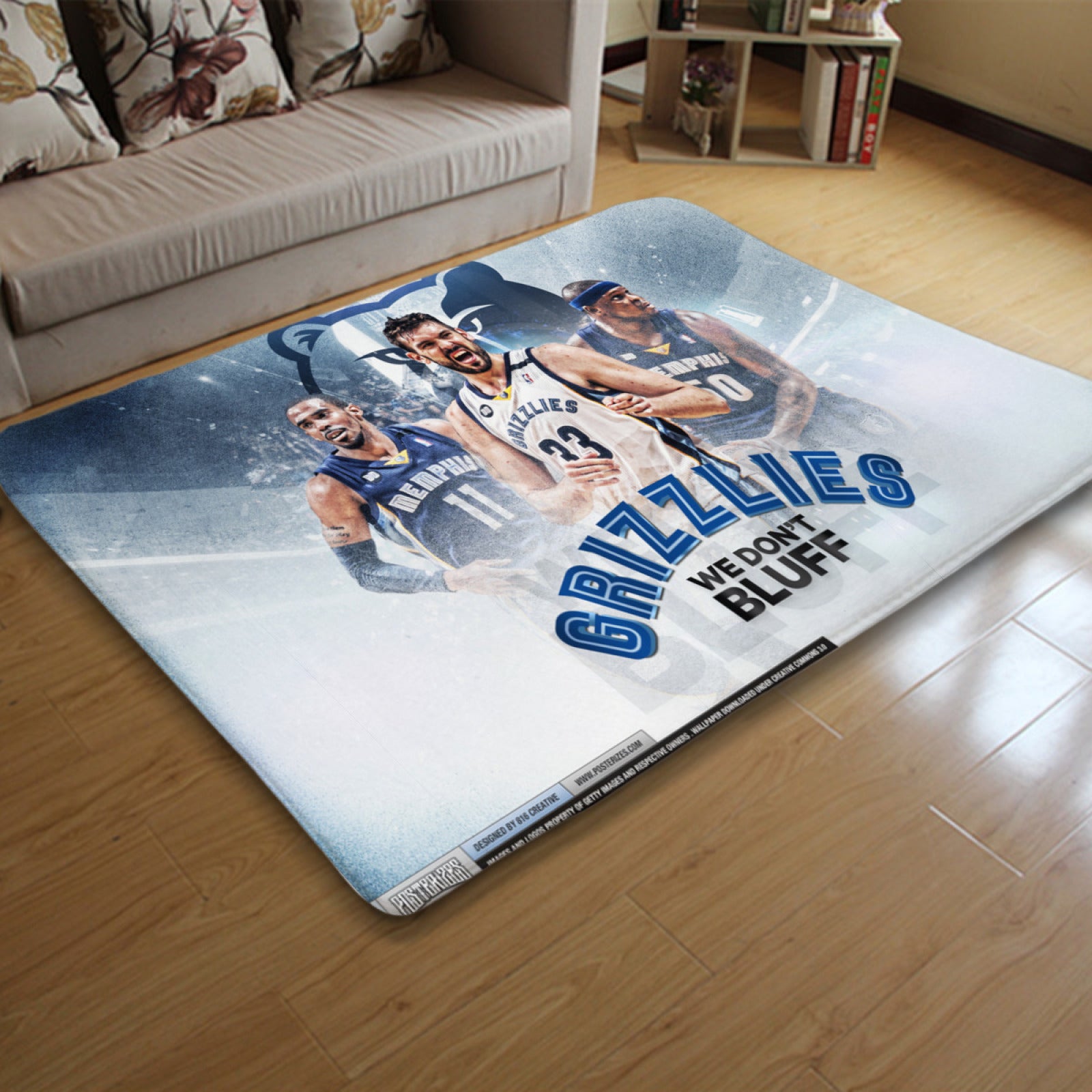 Memphis Basketball Grizzlies Carpet Living Room Bedroom Mats Kitchen Bathroom Rugs