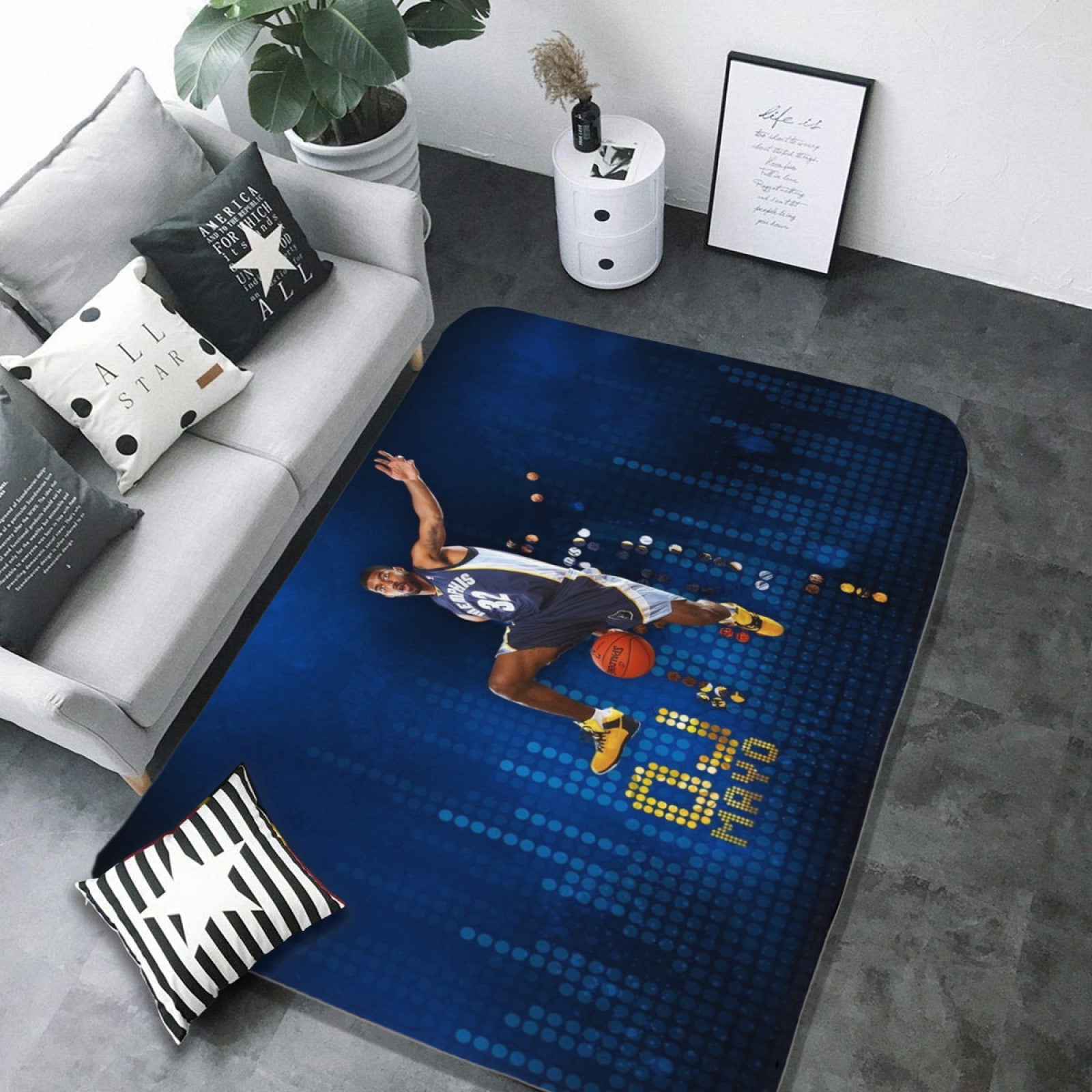 Memphis Basketball Grizzlies Carpet Living Room Bedroom Mats Kitchen Bathroom Rugs