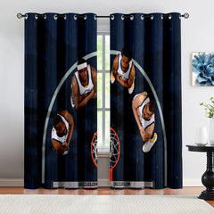 Memphis Basketball Grizzlies Blackout Curtains Drapes For Window Treatment Set