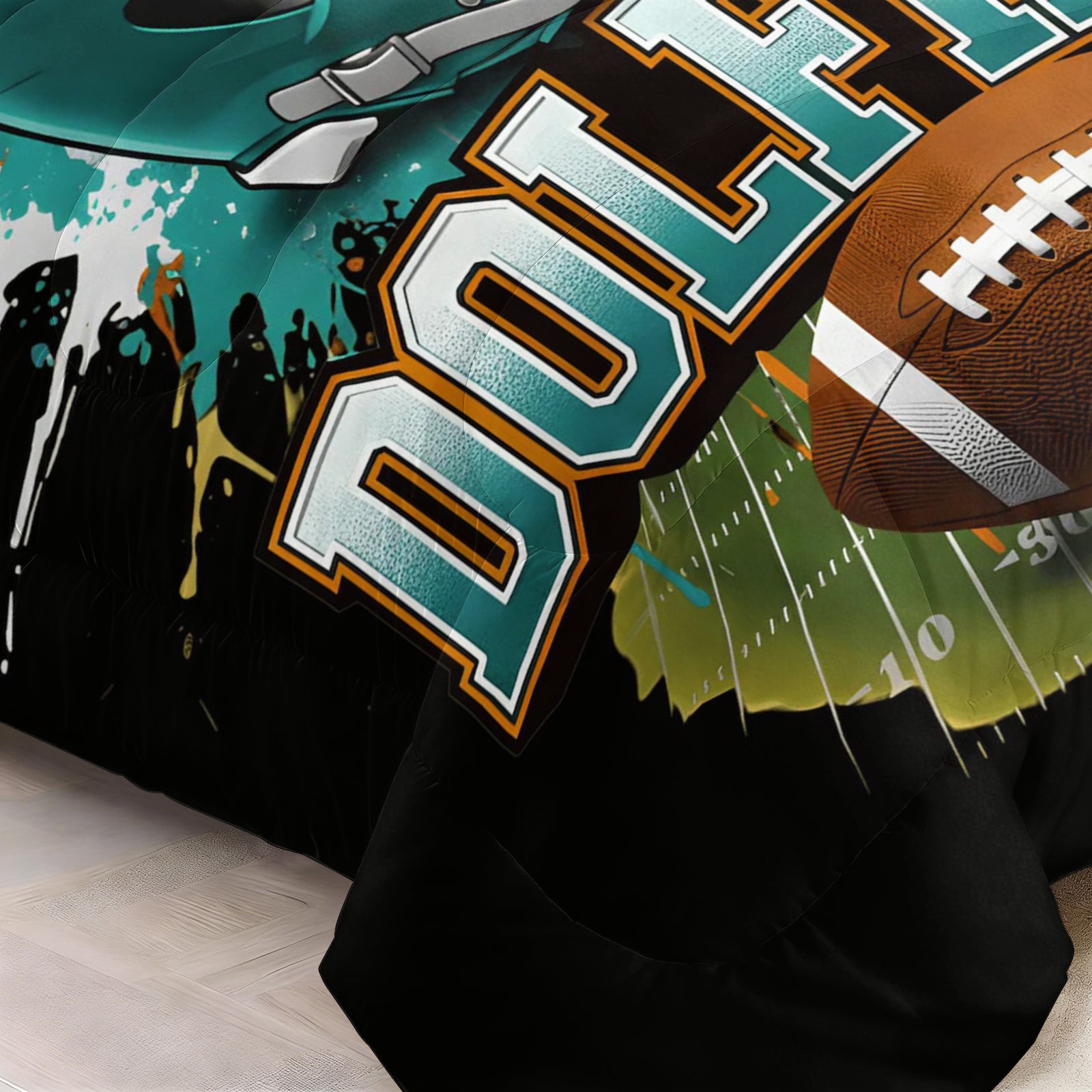 Miami Dolphins Comforter Pillowcase Sets Blanket All Season Reversible Quilted Duvet