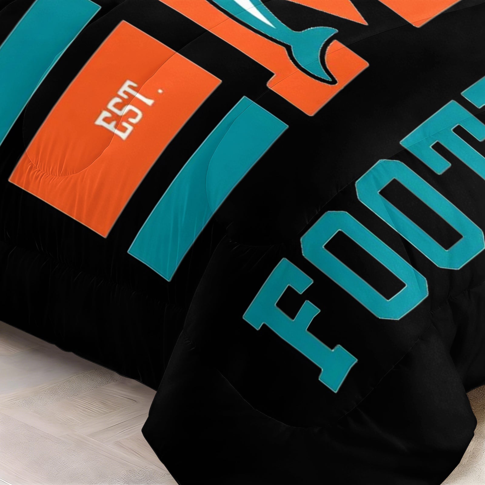 Miami Dolphins Comforter Pillowcase Sets Blanket All Season Reversible Quilted Duvet