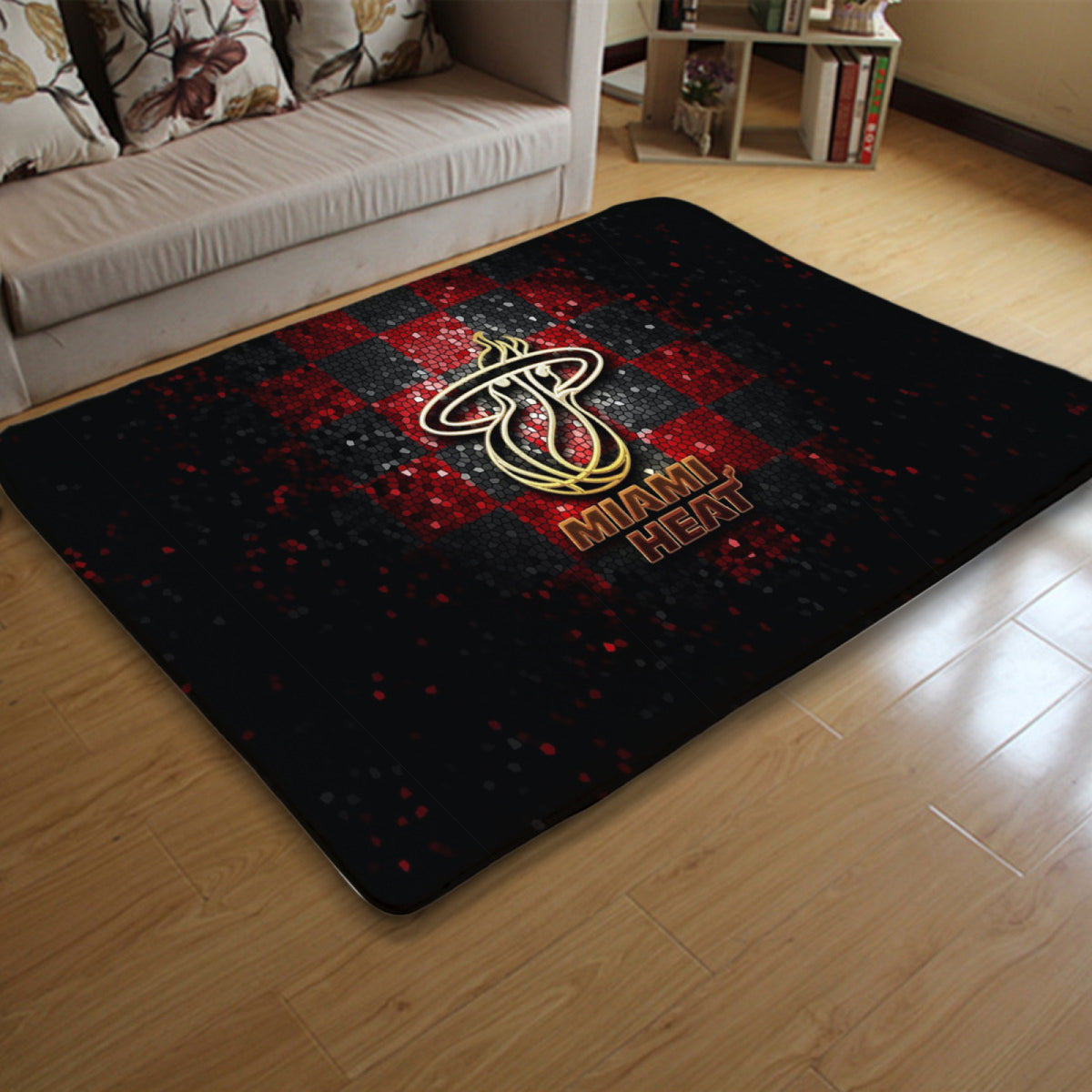 Miami Basketball Heat Carpet Living Room Bedroom Mats Kitchen Bathroom Rugs