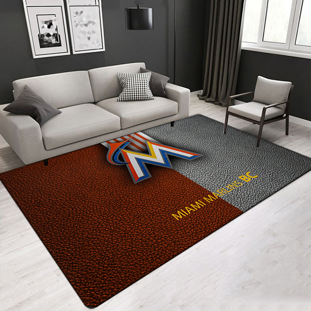 Miami Marlins Carpet Living Room Bedroom Mats Kitchen Bathroom Rugs