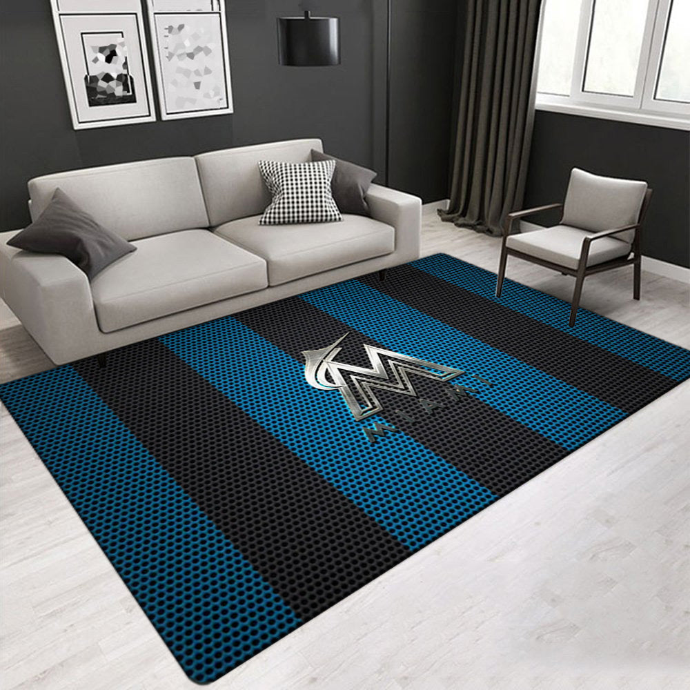 Miami Marlins Carpet Living Room Bedroom Mats Kitchen Bathroom Rugs