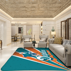 Miami Dolphins Football Team Carpet Living Room Bedroom Mats Kitchen Bathroom Rugs