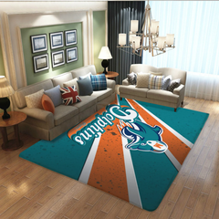 Miami Dolphins Football Team Carpet Living Room Bedroom Mats Kitchen Bathroom Rugs