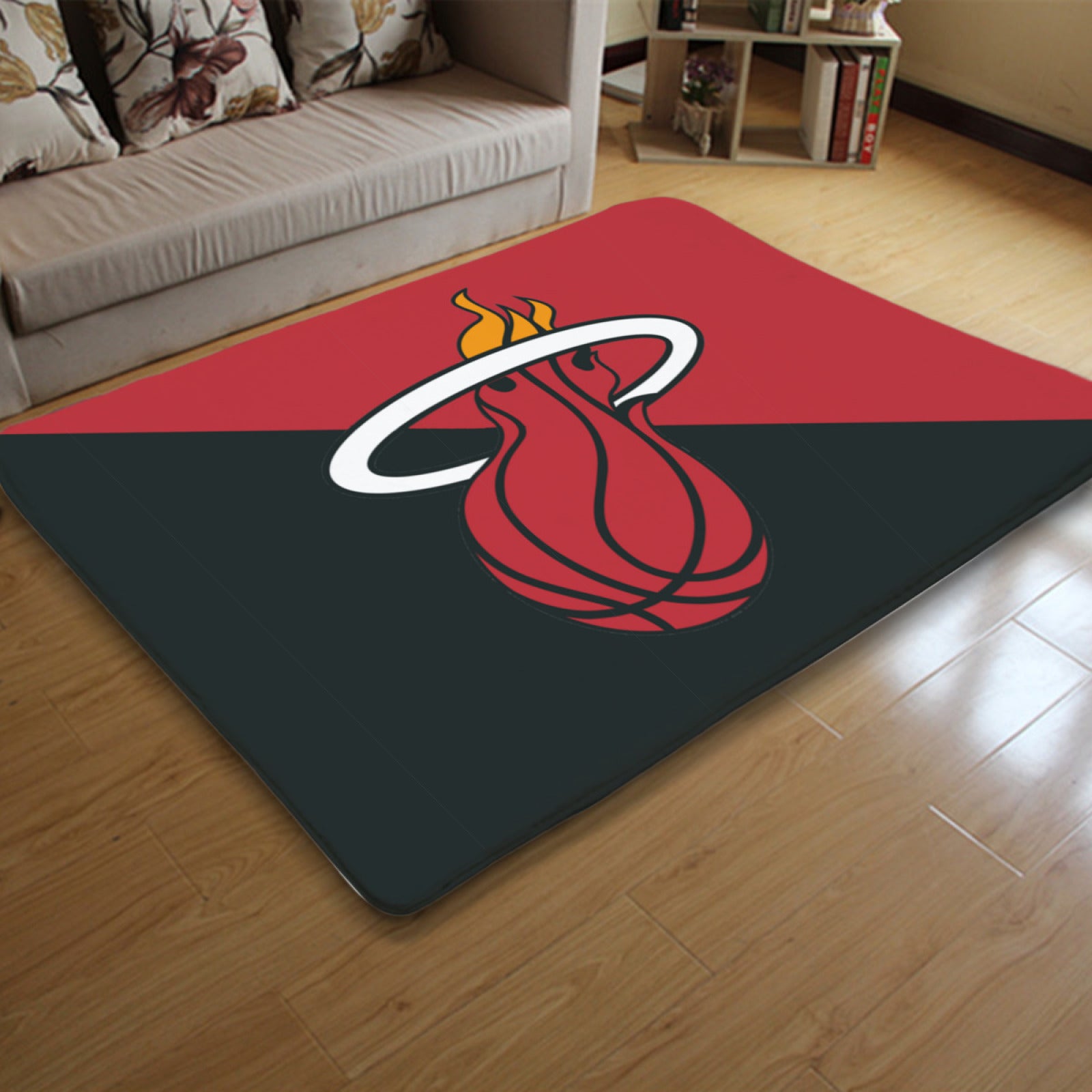 Miami Basketball Heat Carpet Living Room Bedroom Mats Kitchen Bathroom Rugs